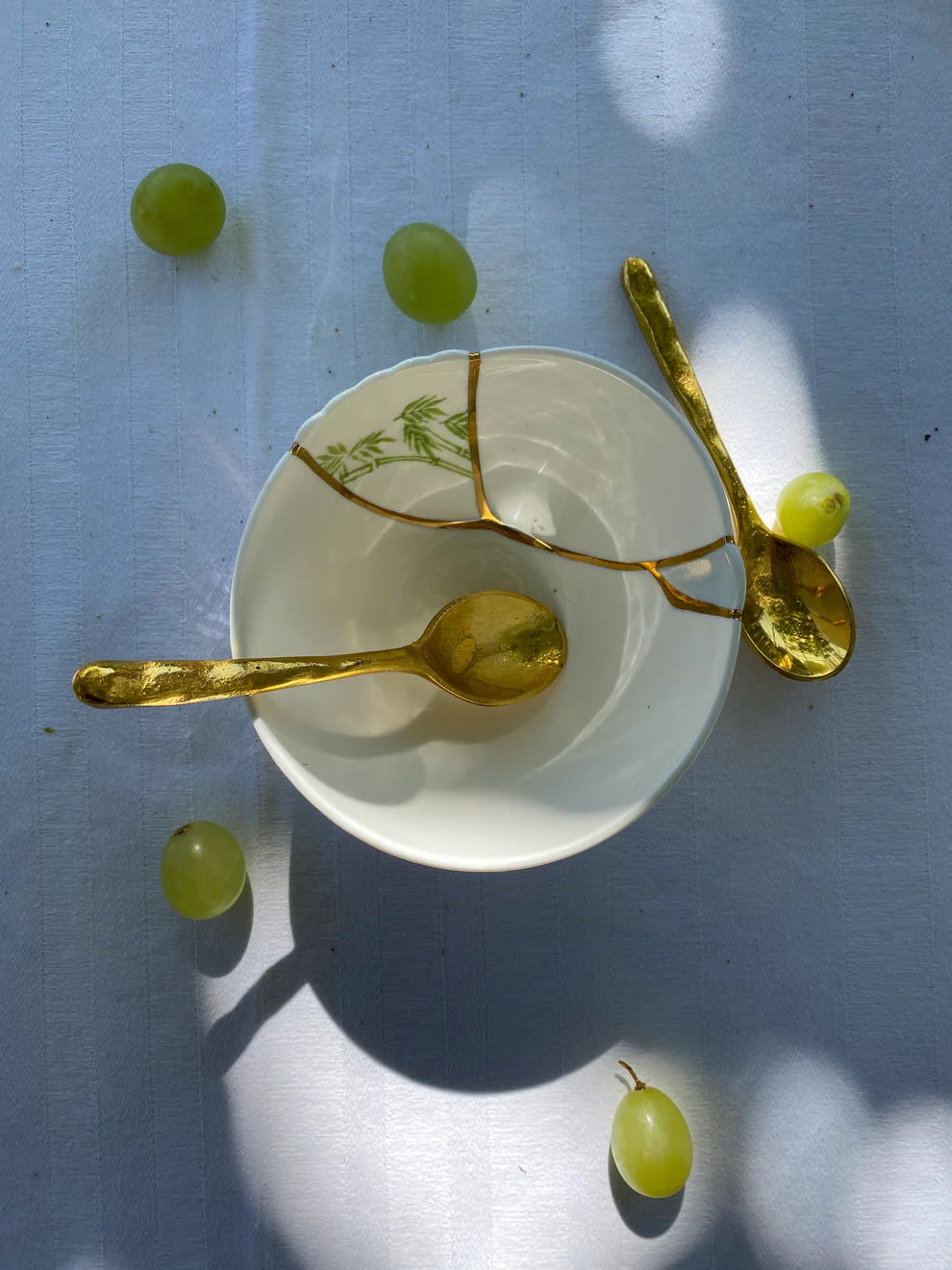 
Coupe décorative « Kintsugi 03 » en porcelaine ornée d'or fin