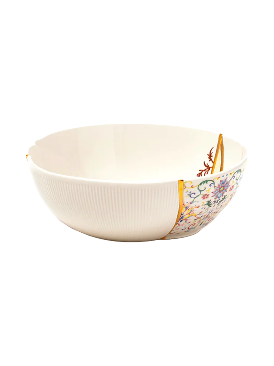 
Bol design « Kintsugi 01 » en porcelaine orné d'or fin