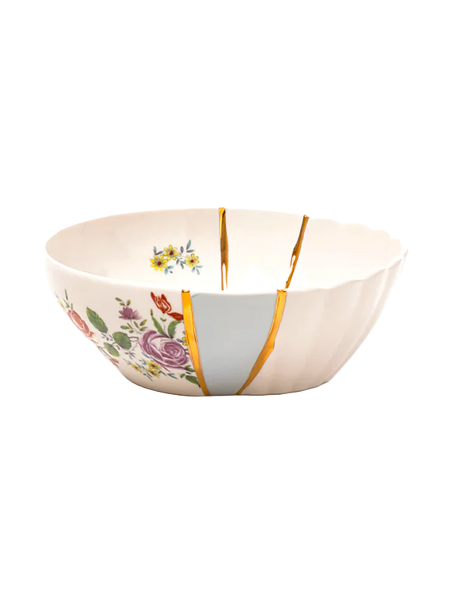 
Bol design « Kintsugi 03 » en porcelaine, décoré d'or fin