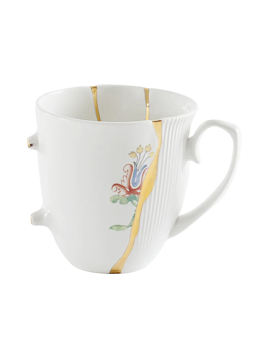 
Mug design « Kintsugi 02 » en porcelaine décorée à l'or fin
