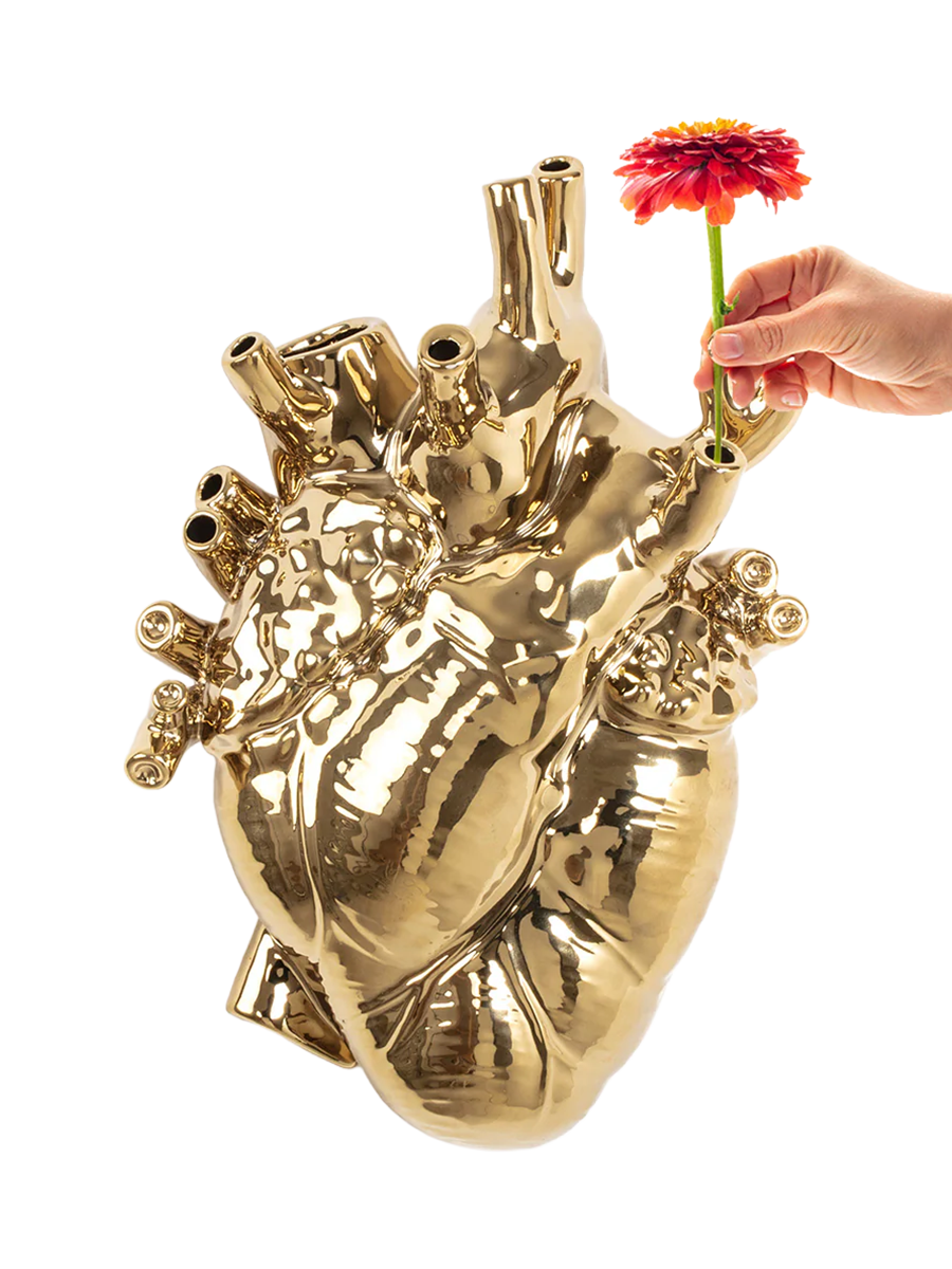 
Vase design « Love in Bloom » - Or / 42 x 60 cm