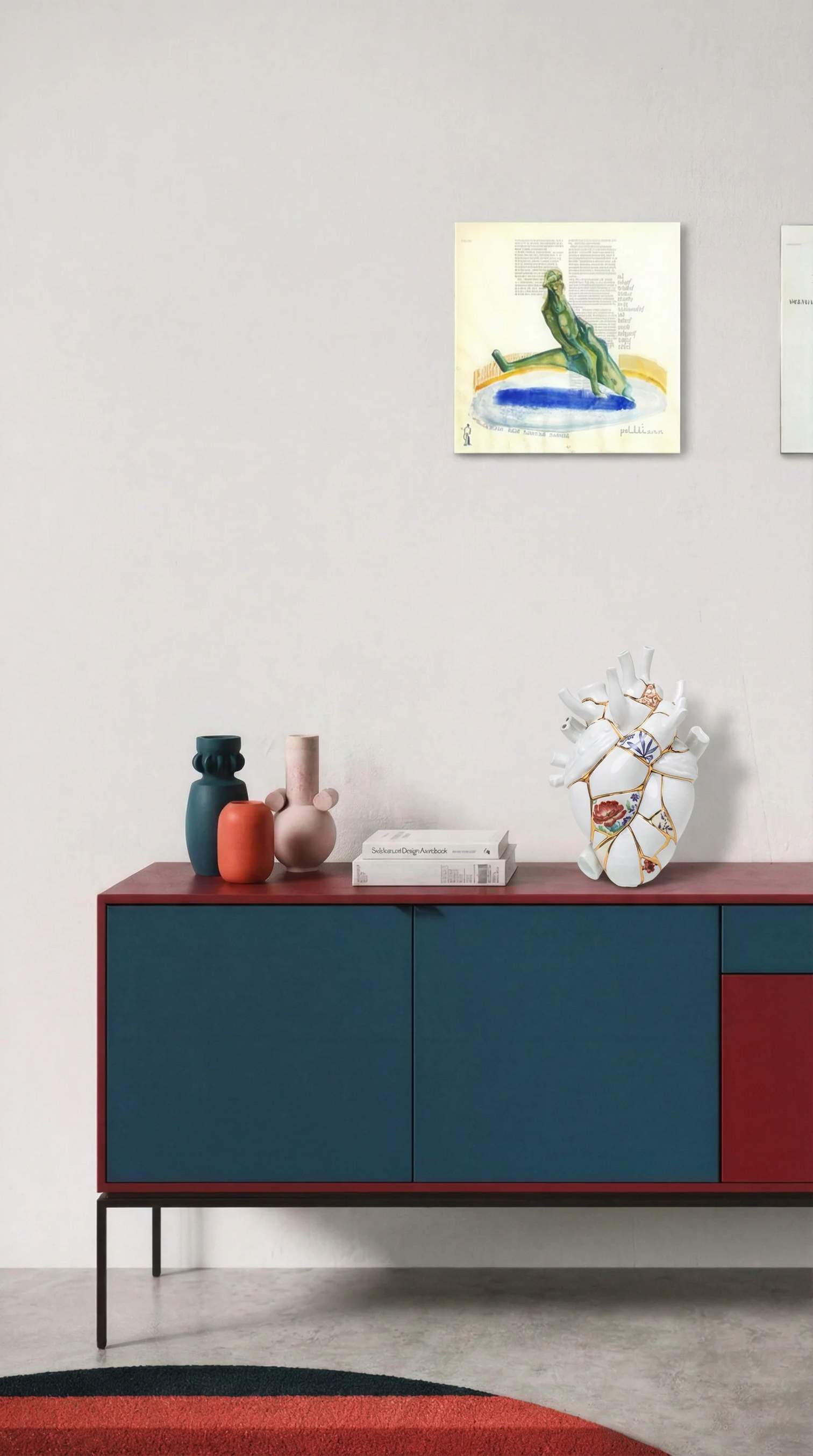 
Vase design « Love in Bloom Kintsugi » ornée d'or véritable