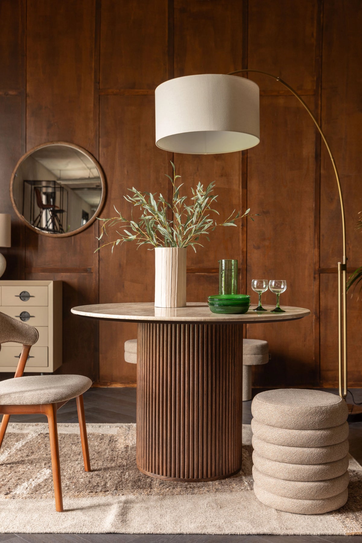 
Pouf di design «Fern» - Beige