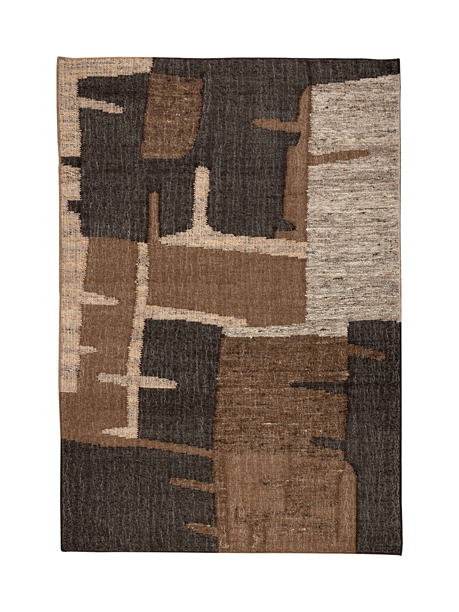 
Hand-woven wool rug "Briton", various sizes - Brown / 200 x 300 cm