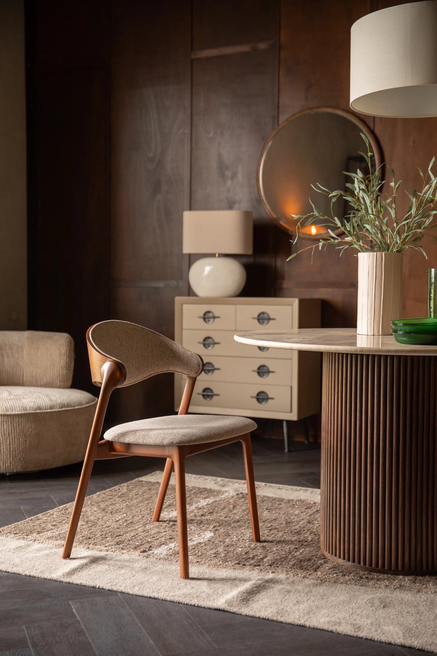 
High-Quality Solid Wood Chair "Babington" - Nut tree