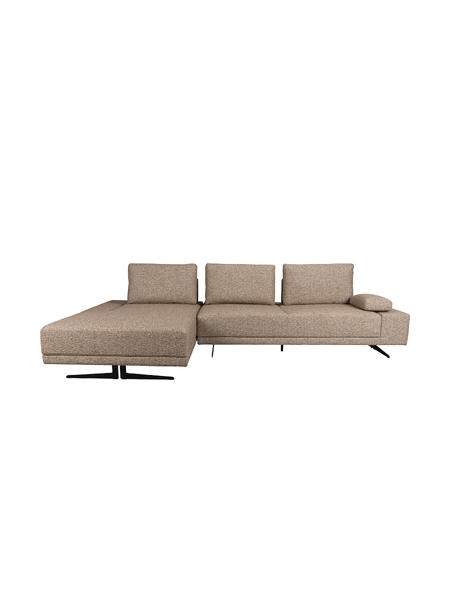 
Flexible Design Corner Sofa "Shelly" - Zimt / Left corner section
