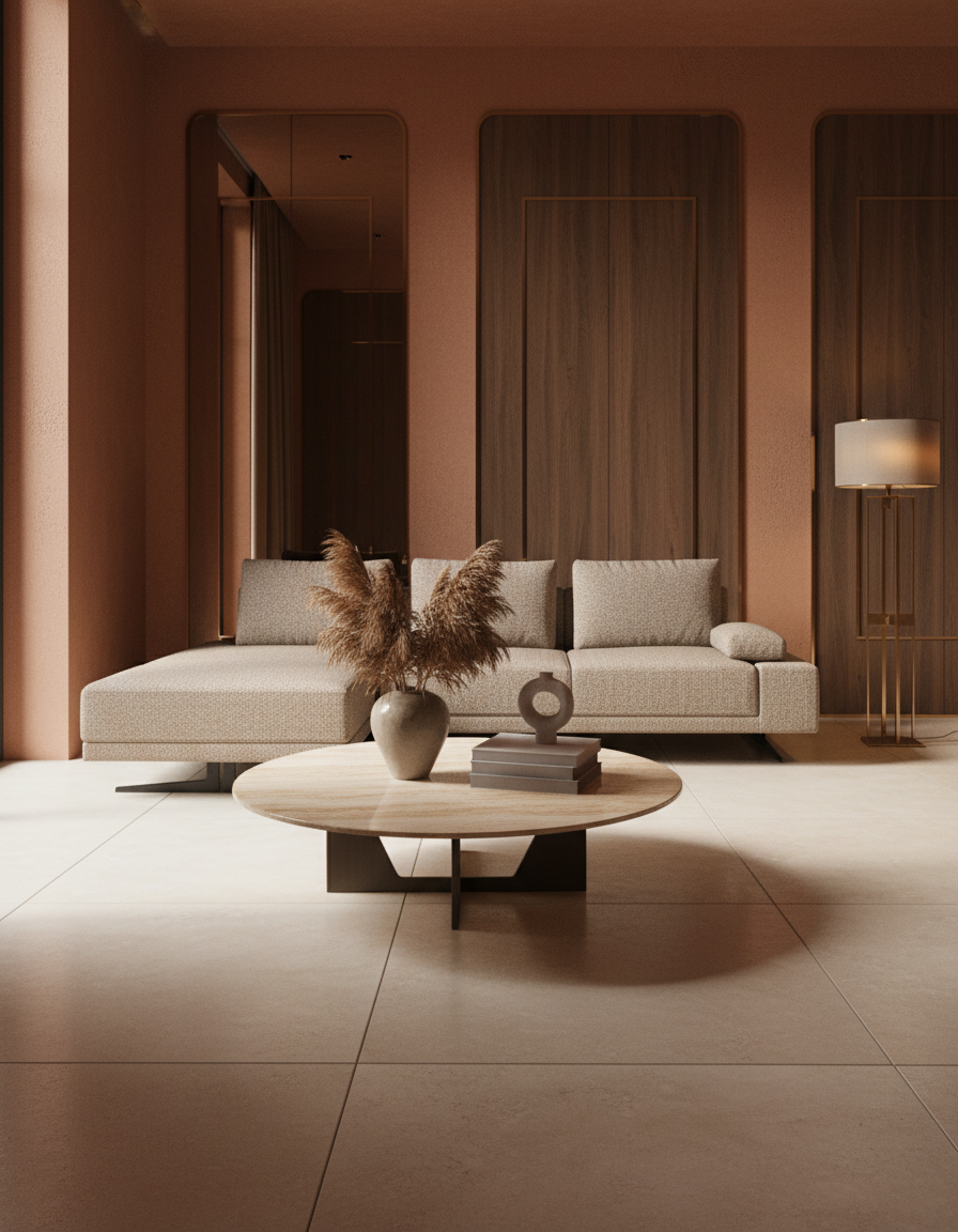 
Flexible Design Corner Sofa "Shelly" - Zimt / Left corner section