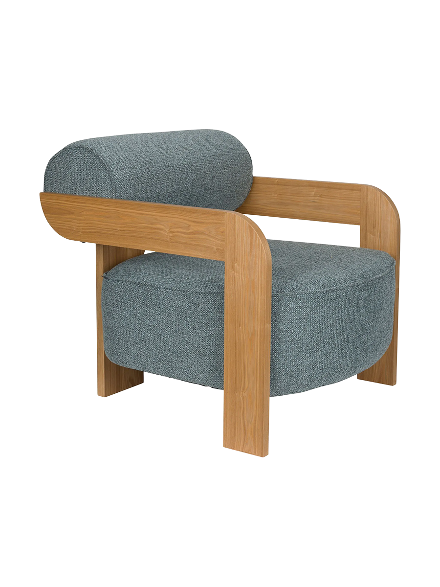 
Poltrona lounge di design „Oolong“ - Blu oceano