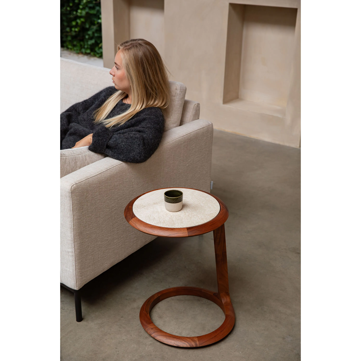 
Round Designer Side Table "Doppio"