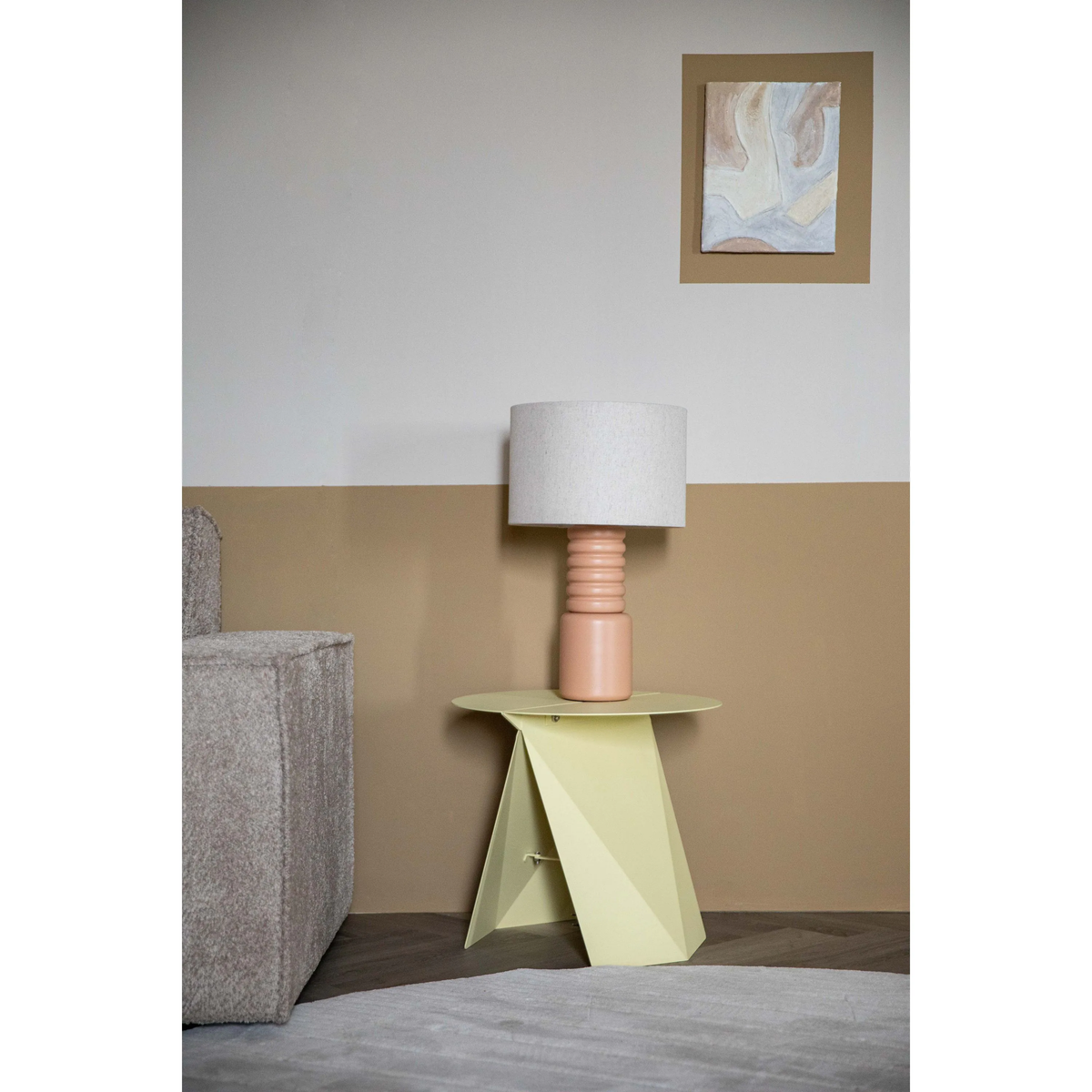 
"Foldy" Designer Side Table - Lemon