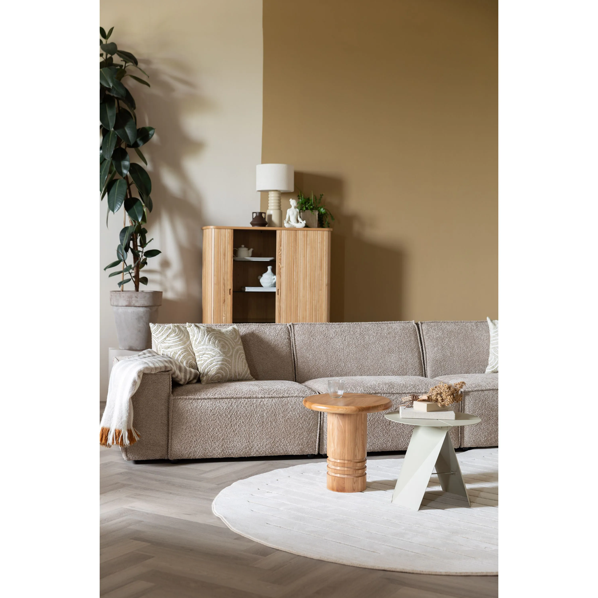 
"Foldy" Designer Side Table - Beige
