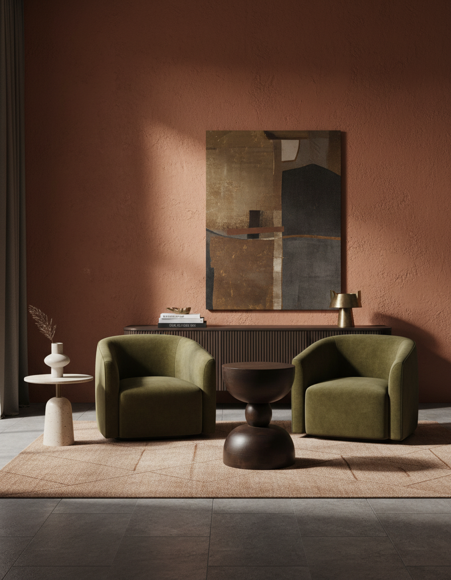 
Solid Design Side Table & Stool "Izzy"
