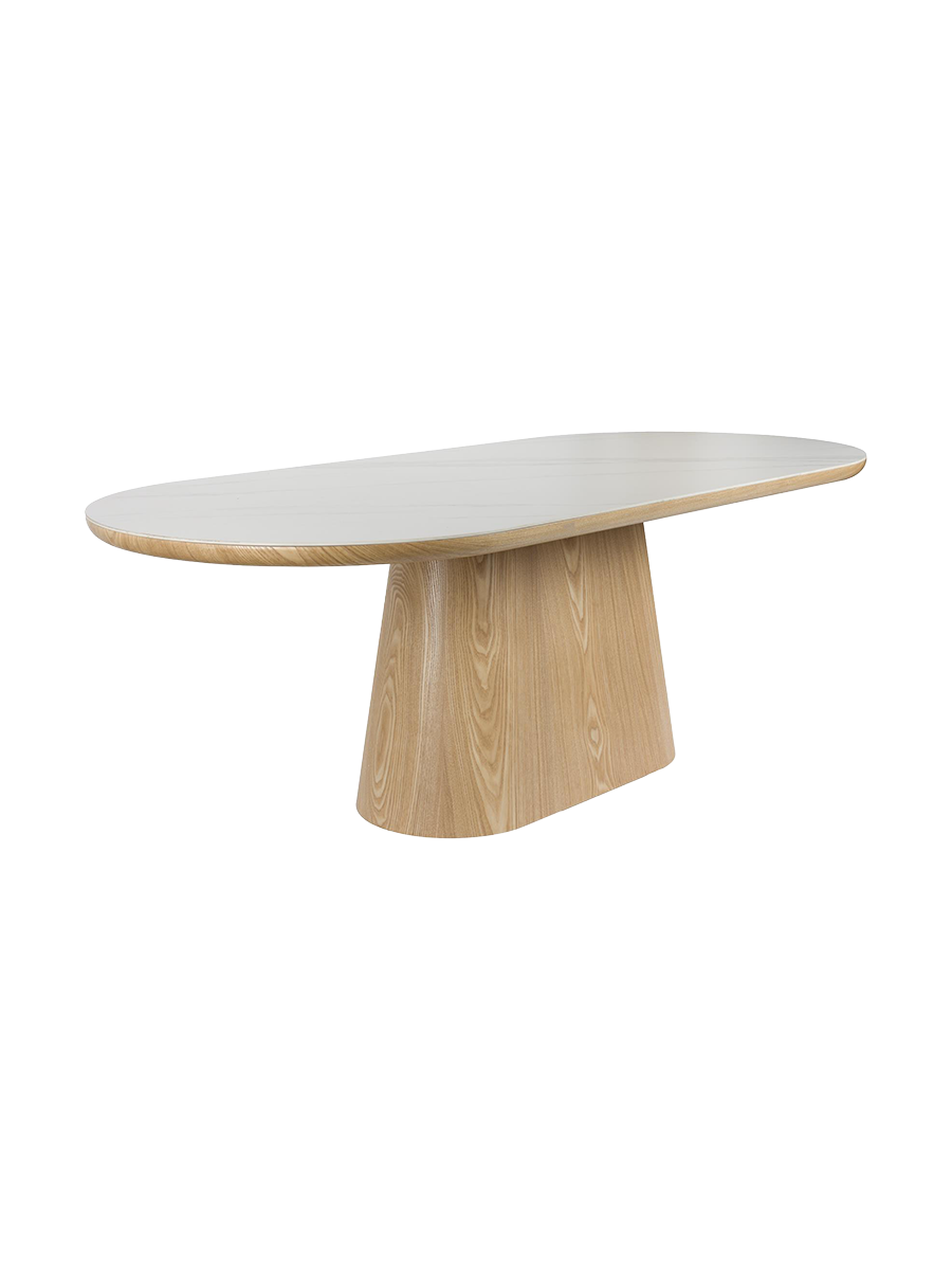 
Ovaler Design Esstisch „Almira“, verschiedene Grössen - Natural / 200 x 90 cm