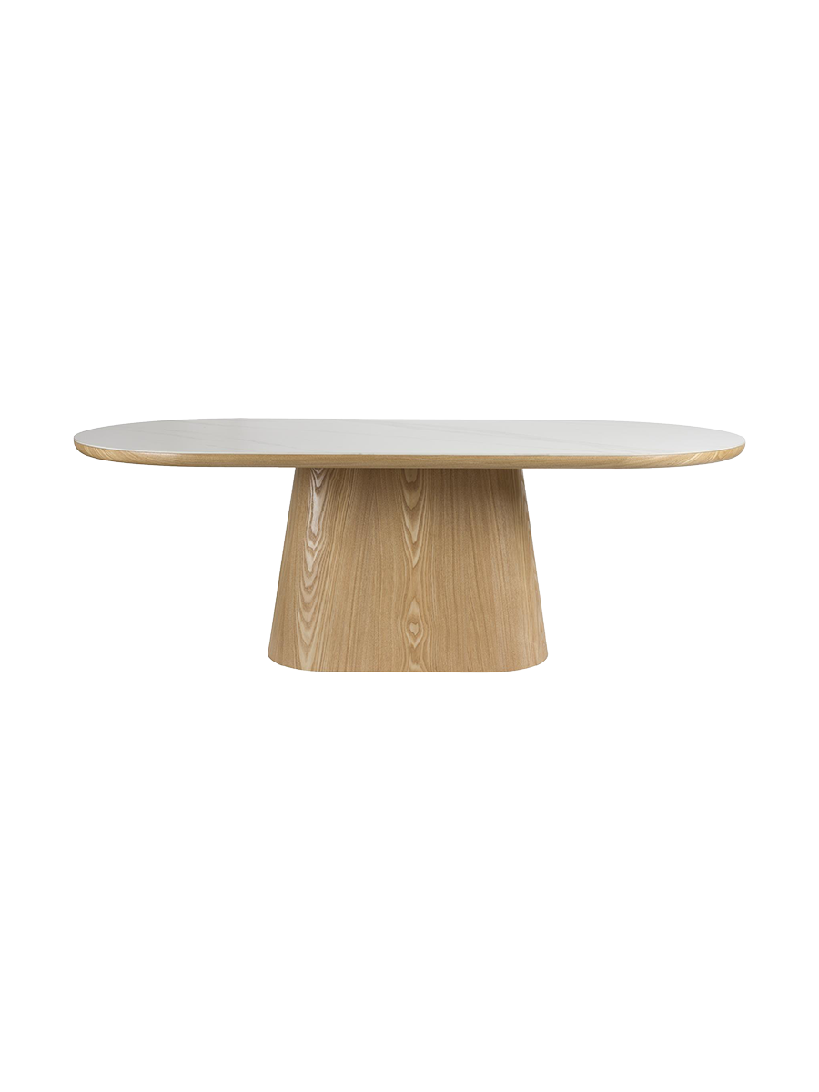 
Ovaler Design Esstisch „Almira“, verschiedene Grössen - Natural / 200 x 90 cm