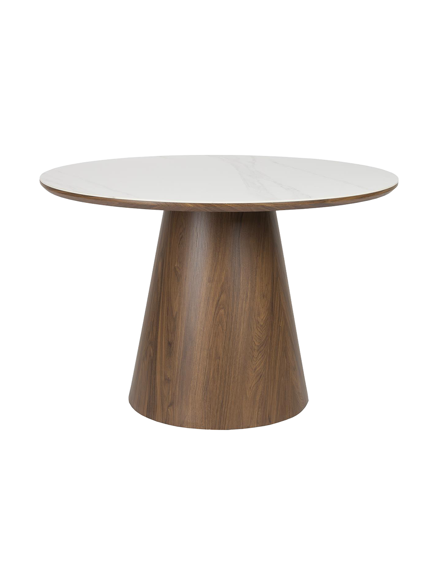 
Tavolo da pranzo rotondo di design «Almira» Ø 115 cm - Nussbaum