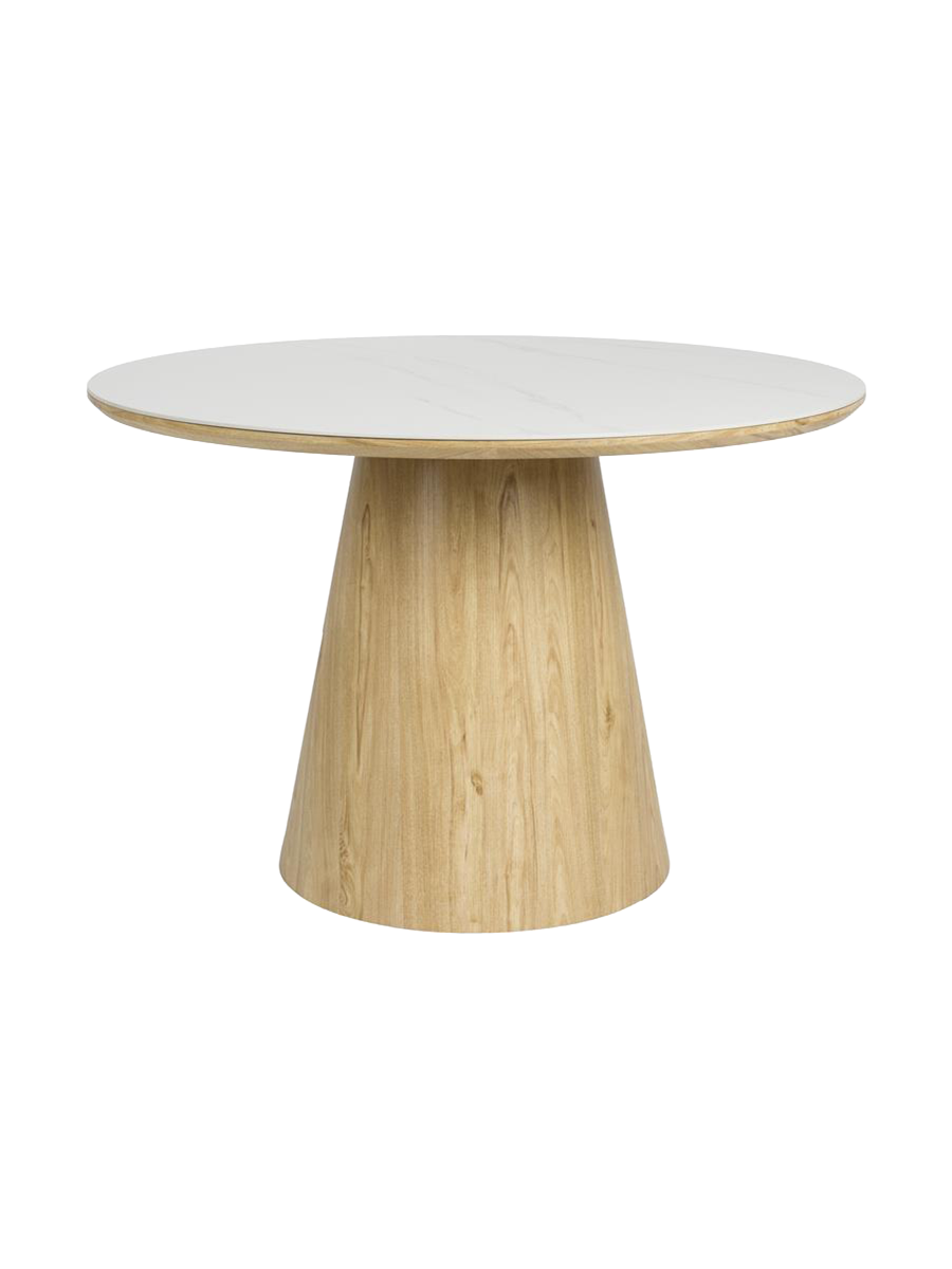 
Tavolo da pranzo rotondo di design «Almira» Ø 115 cm - Naturale