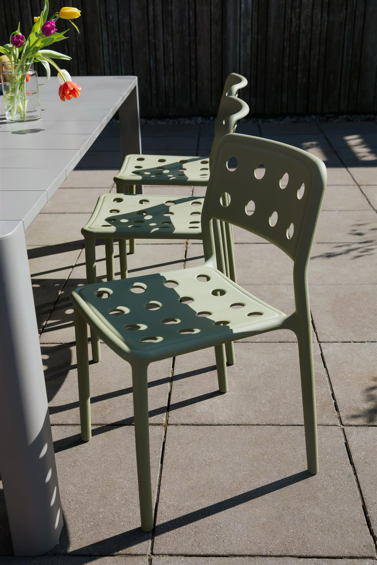 
Stapelbarer Design Gartenstuhl „Serra“ - Grün