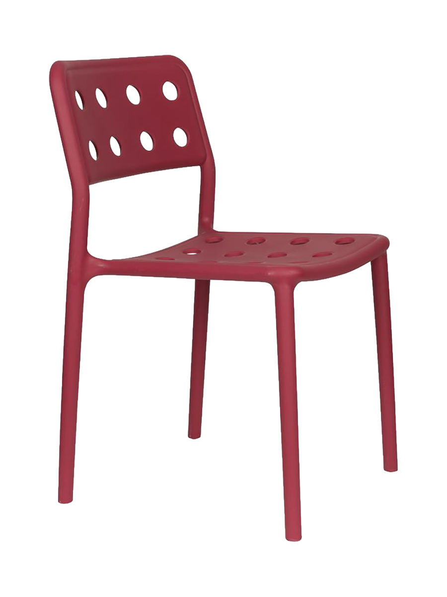 
Stapelbarer Design Gartenstuhl „Serra“ - Rot