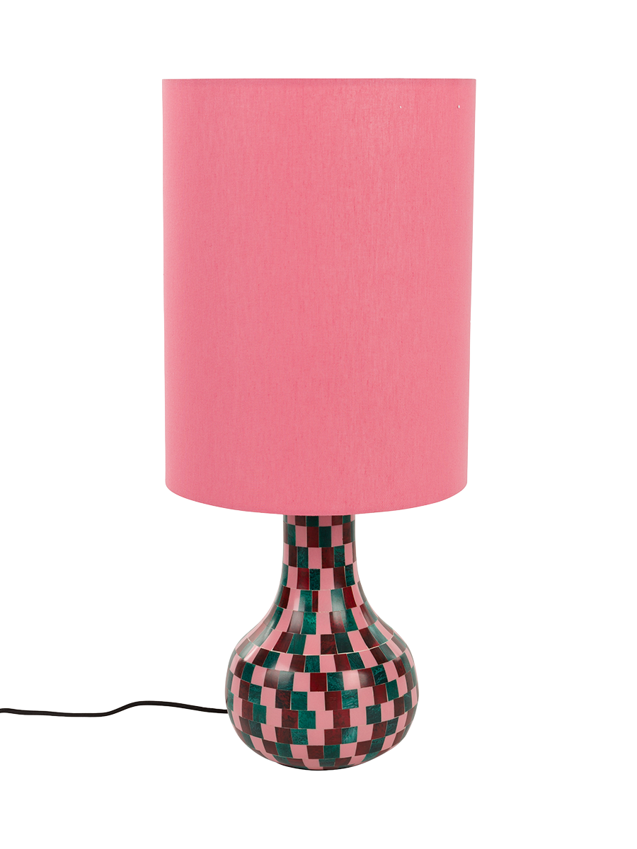
Large Designer Table Lamp "Don't Be Afraid of Colour" - Pink
