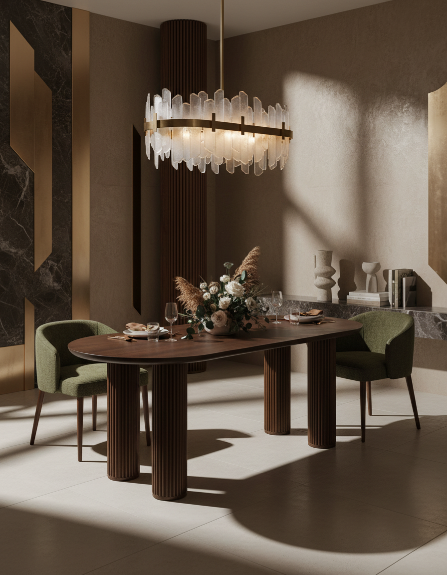 
Massiver, ovaler Design Esstisch „Dean“ 220 x 90 cm