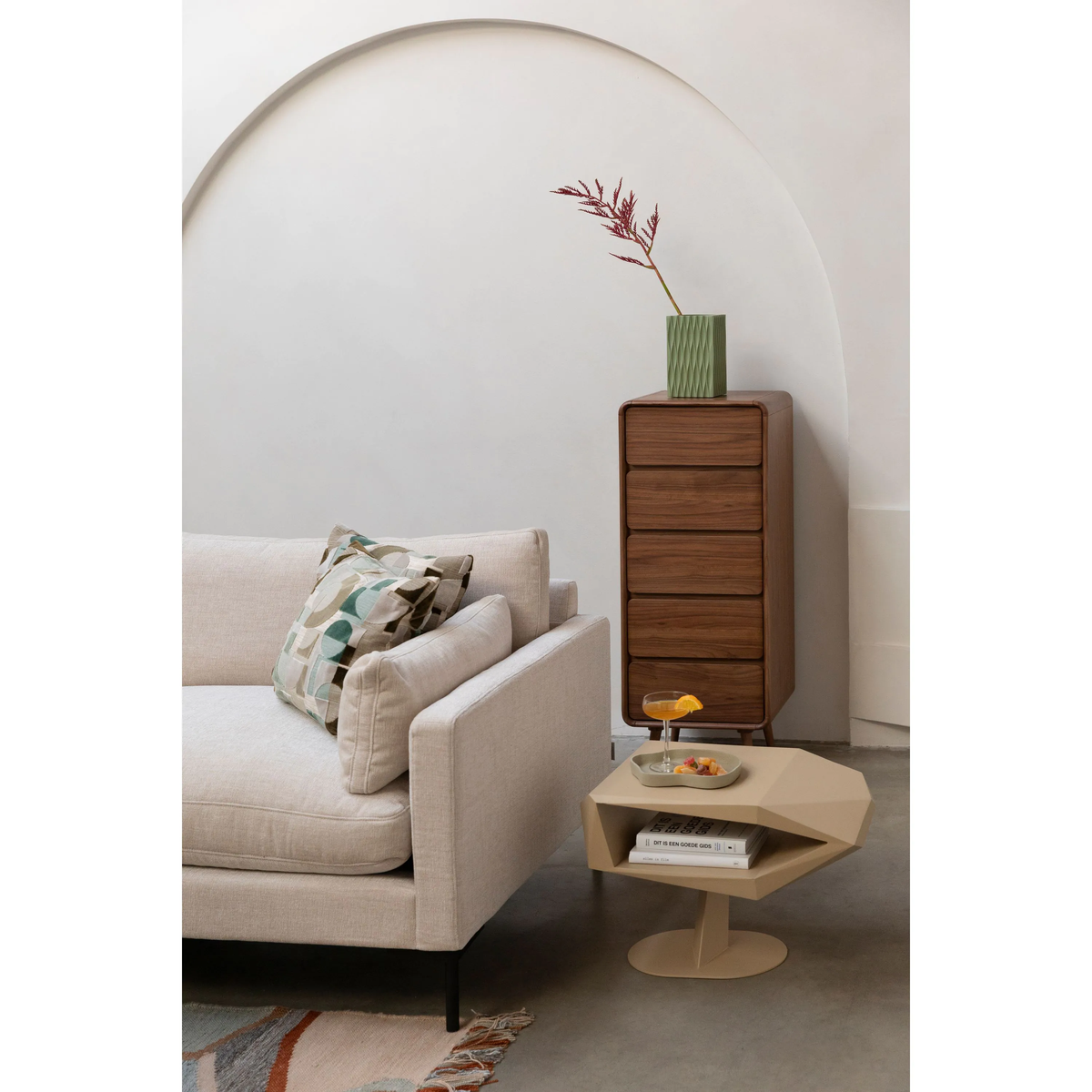 
Design Side Table "North" - Beige