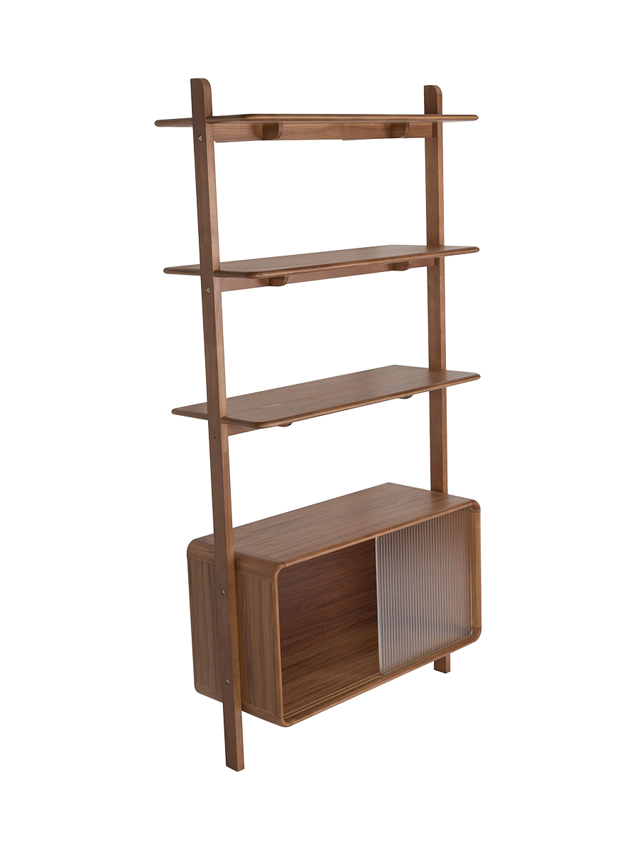 
Étagère design en bois massif « Rise » - Nussbaum