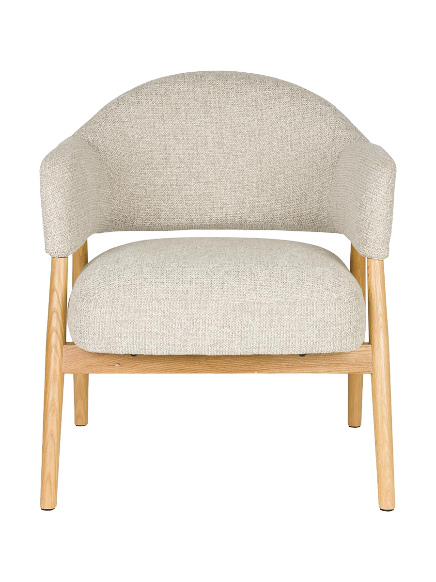 
Poltrona lounge di alta qualità e massiccia «Indy» - Struttura: Natural, Imbottitura: Beige