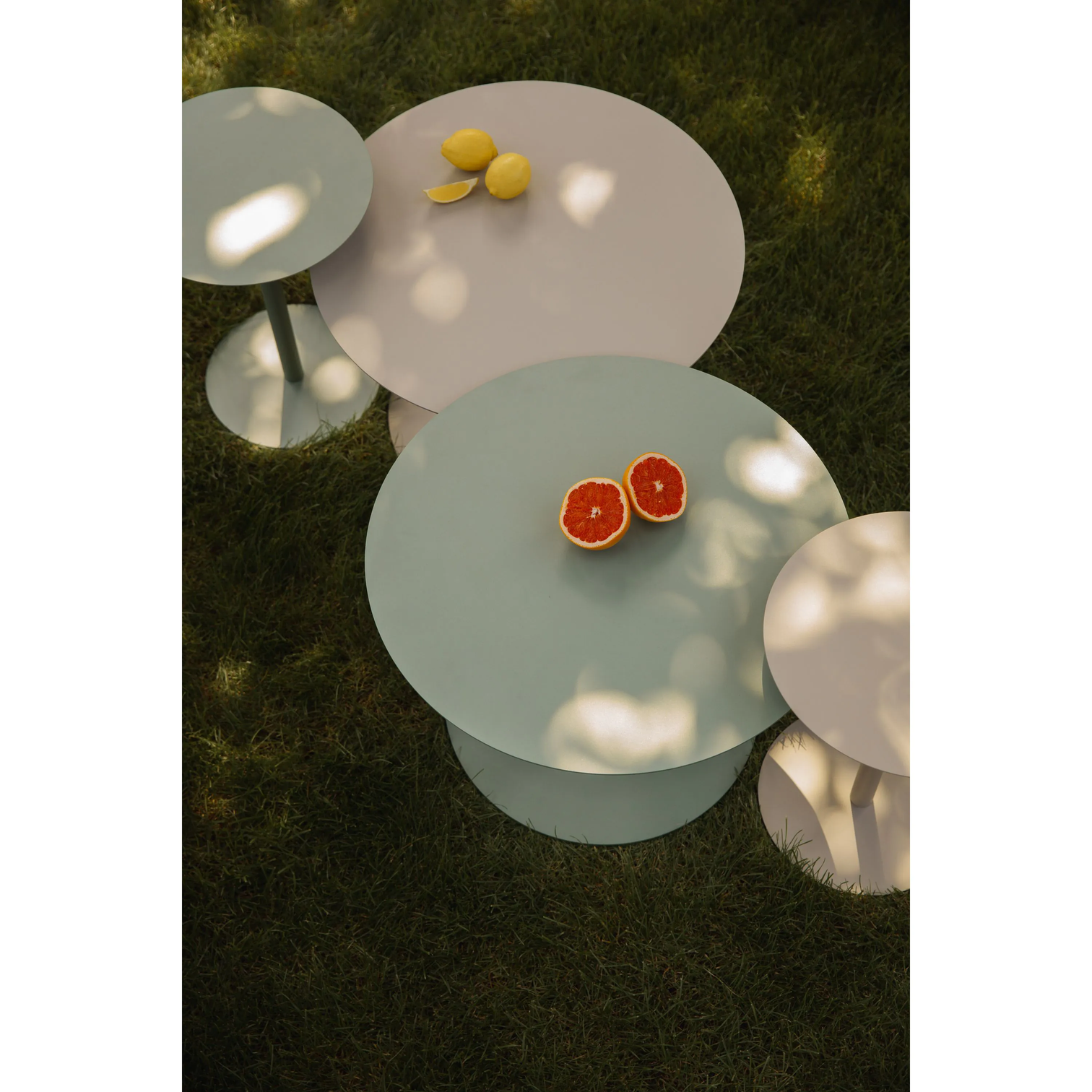 
Indoor/Outdoor Side Table "Snow", various sizes - Desert Sage / Ø 60 cm