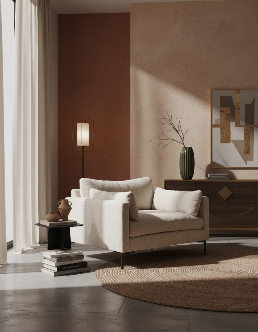 
Poltrona/loveseat di design di alta qualità „Summer“ - Crema