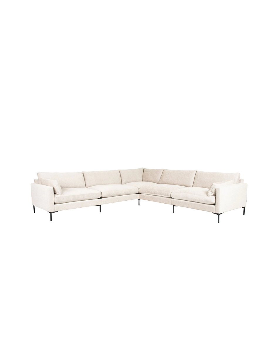 
Grand canapé d'angle design 7 places « Summer » - Crème