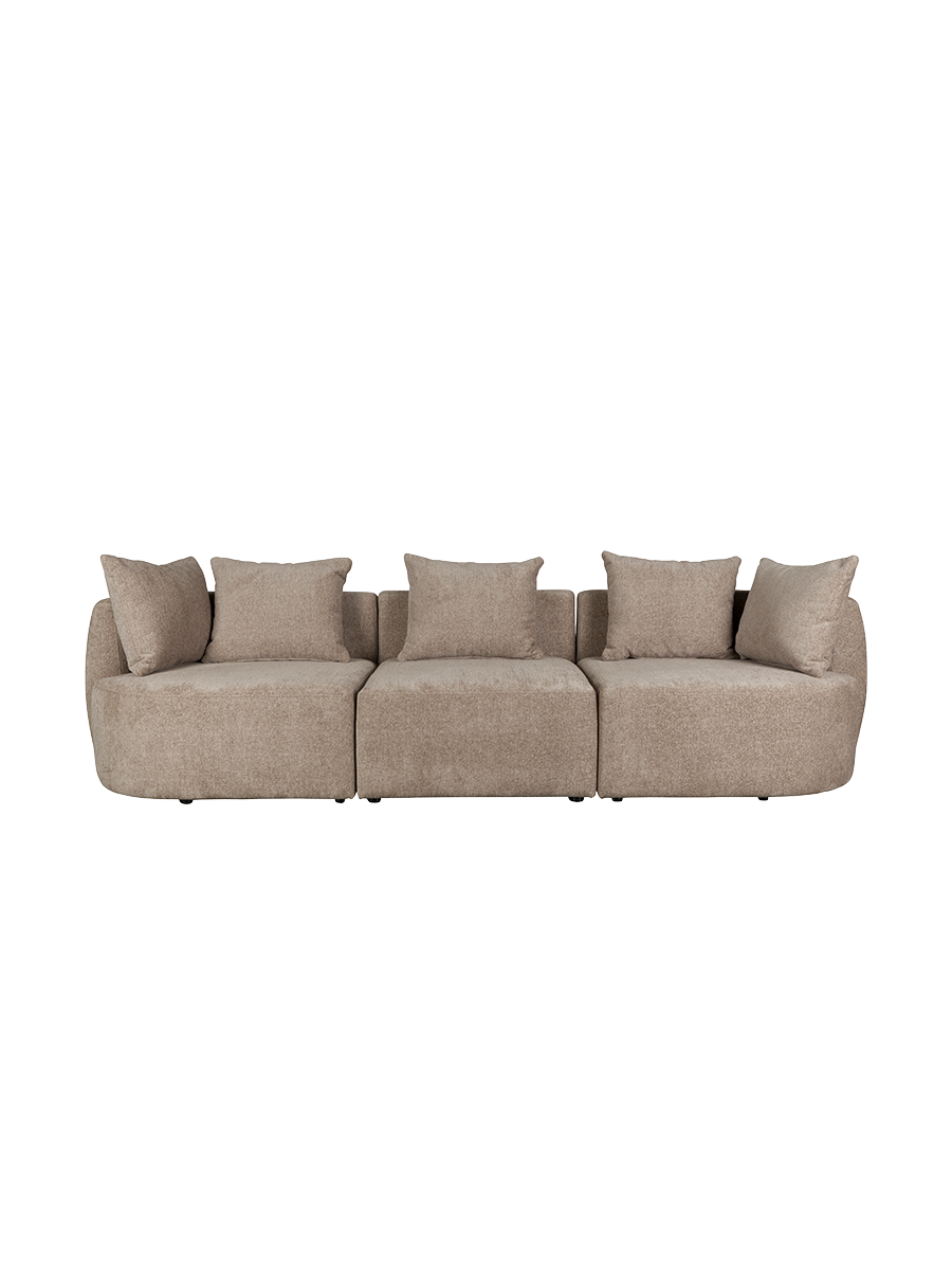 
4.5-Seater Designer Sofa "Rocca" - Cappuccino