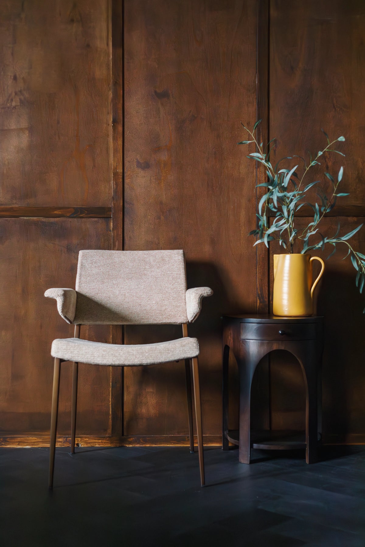
Poltrona di design con braccioli «Portland» - Beige
