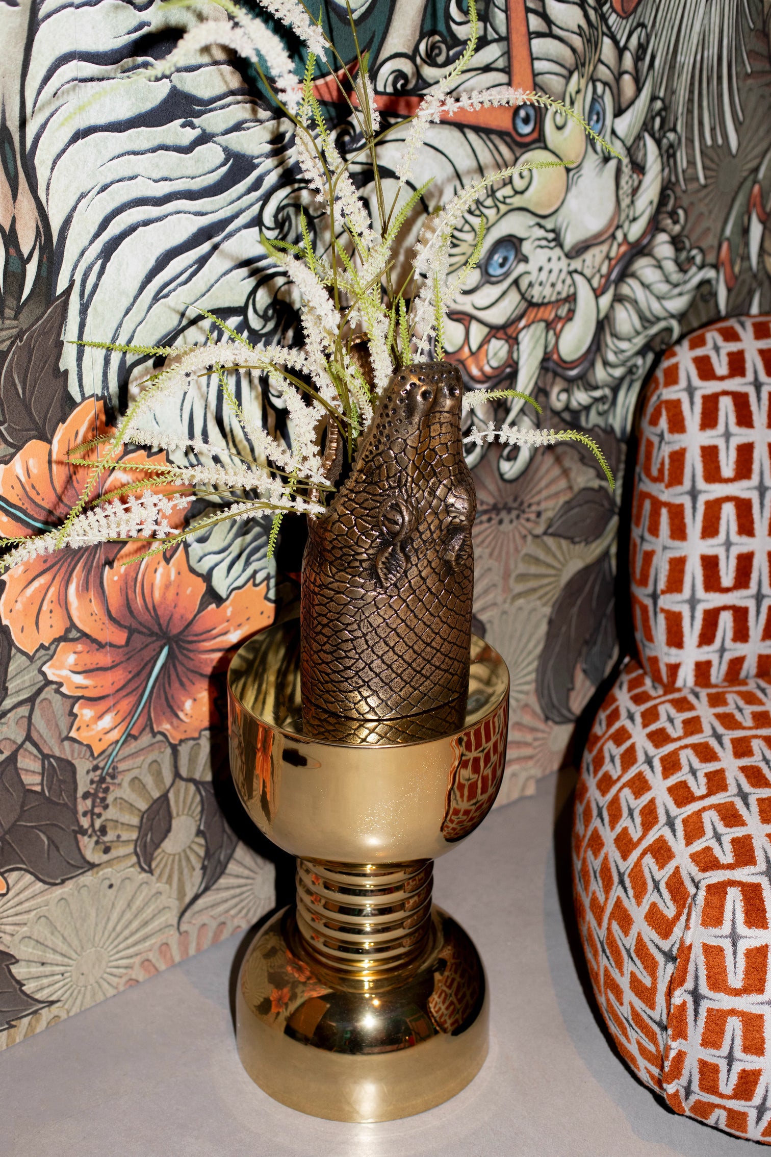 
Table d'appoint et tabouret design « Gonna Make You Sweat » - Or