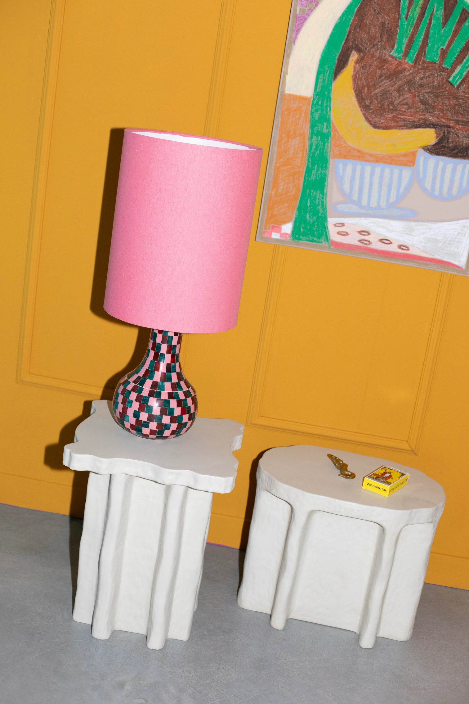 
Designer Side Table "Born To Be Alive" - 41 x 50 cm