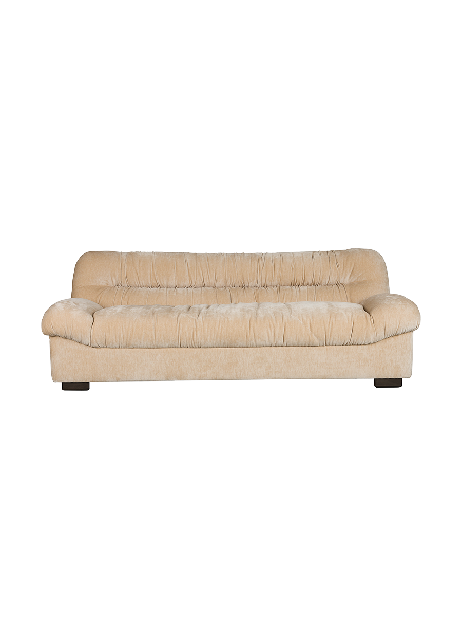 
Divano di design a 3 posti «Douglas» - Rivestimento in velluto Beige