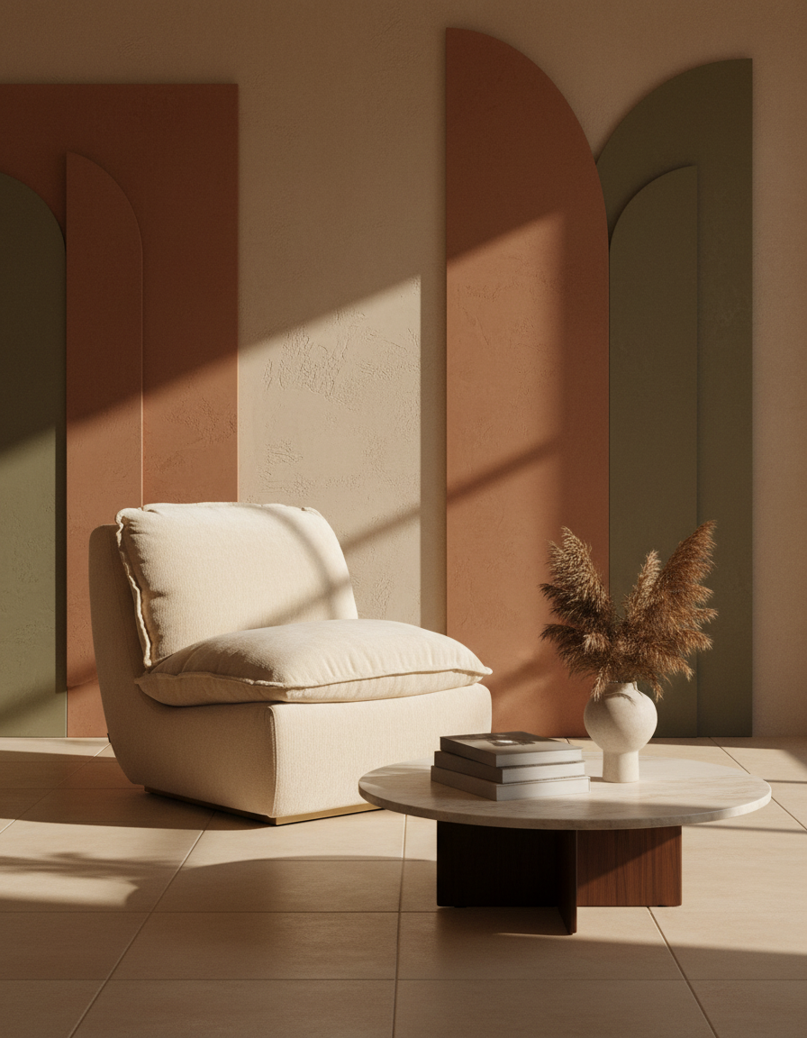 
Poltrona lounge di design «Radley» - Beige Chiaro