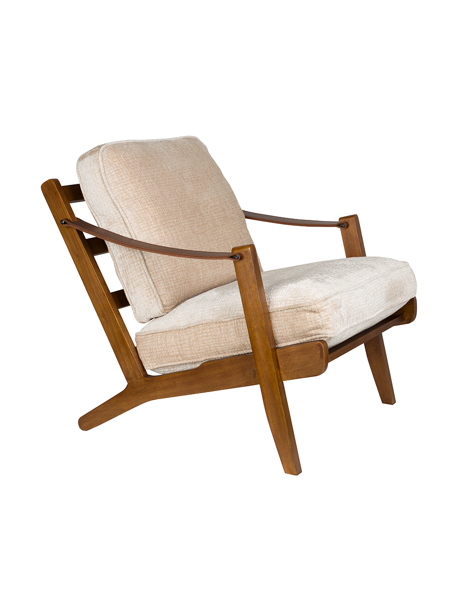 
Poltrona lounge di design in legno massello «Washington»