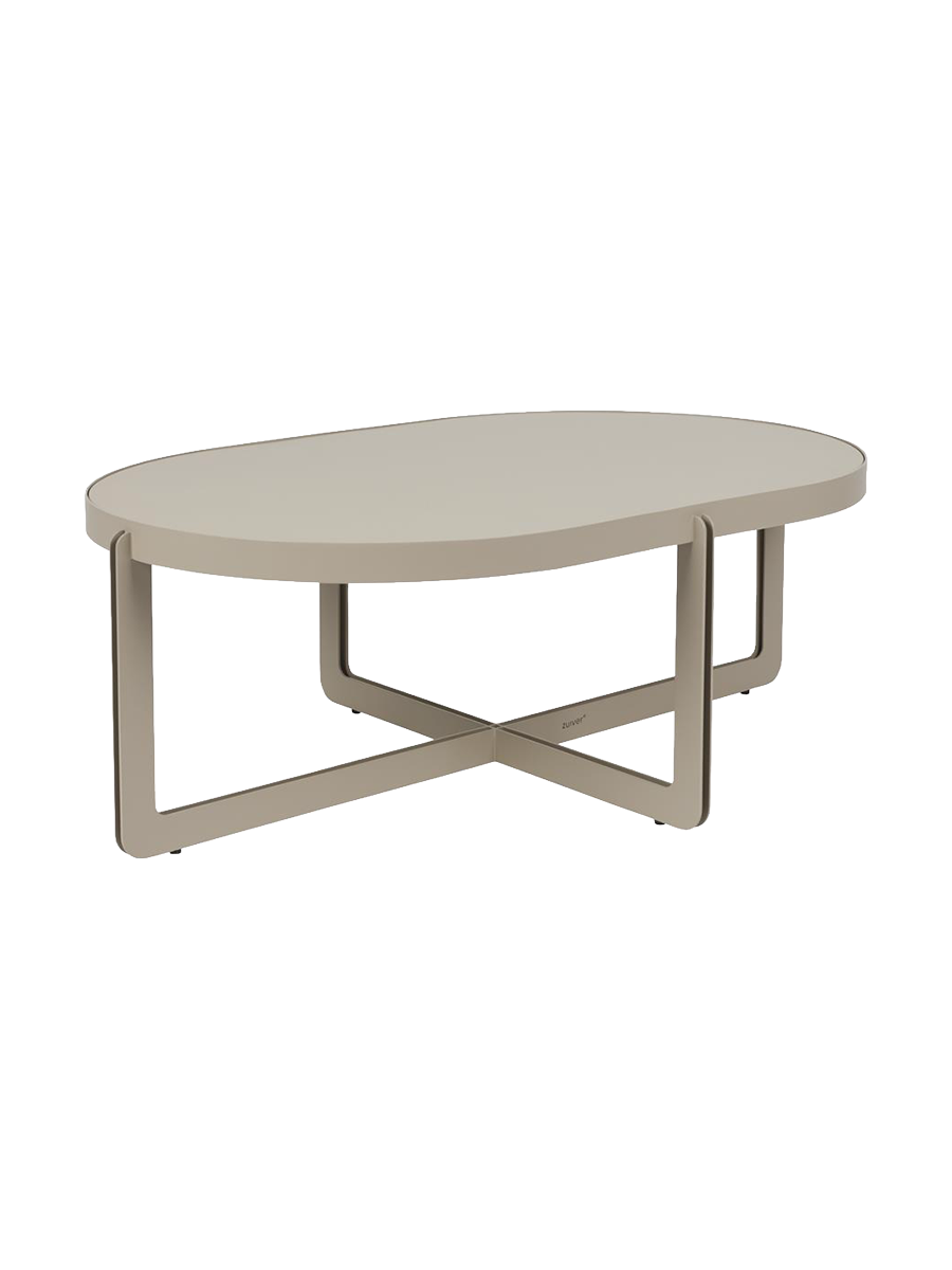 
Design Couchtisch „Centre“, verschiedene Grössen - Beige / Oval, 102 x 68 x Höhe 36 cm