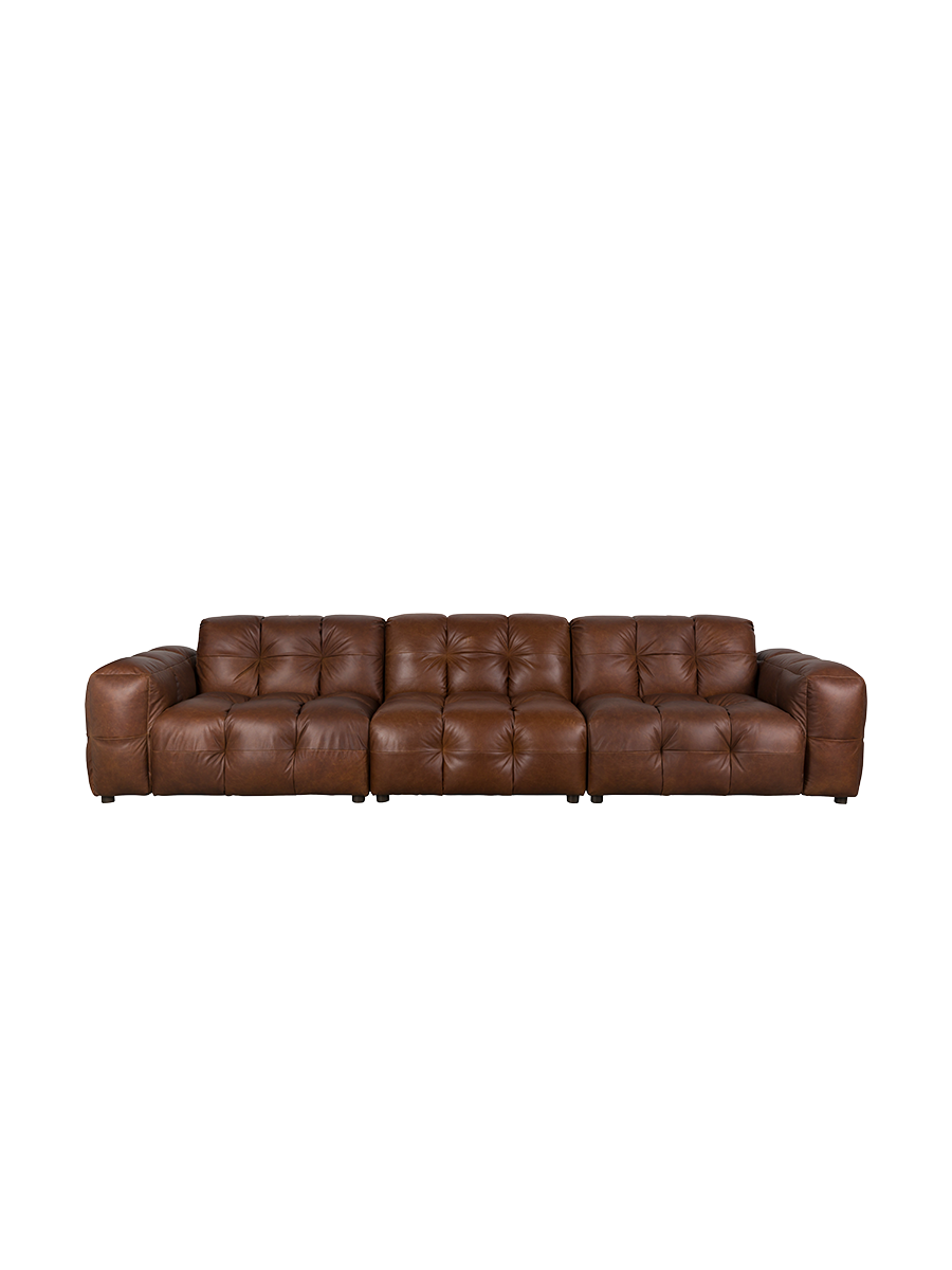 
Divano di design a 4,5 posti «Hackman» - Rivestimento in pelle Chocolat