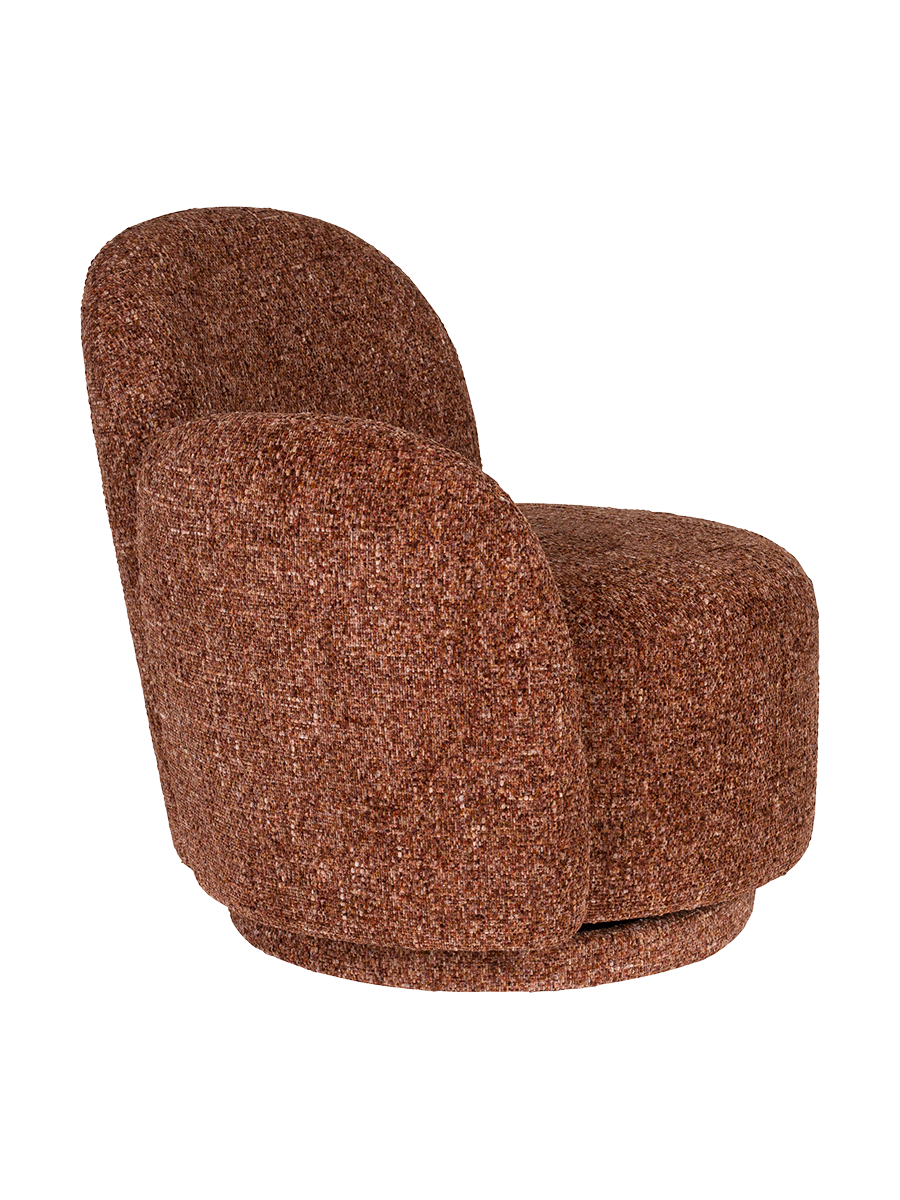 
Poltrona lounge girevole di design «Rose» - Bordeaux