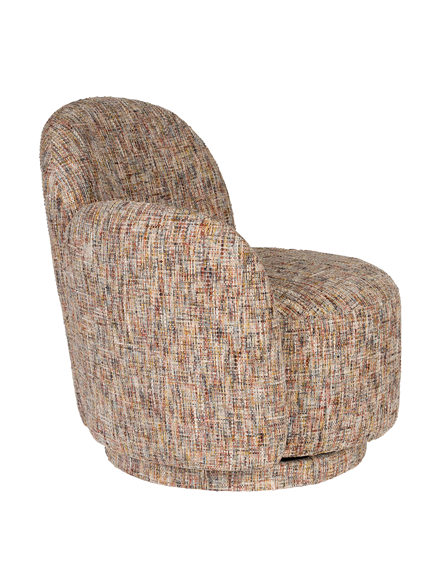 
Poltrona lounge girevole di design «Rose» - Tonalità marroni