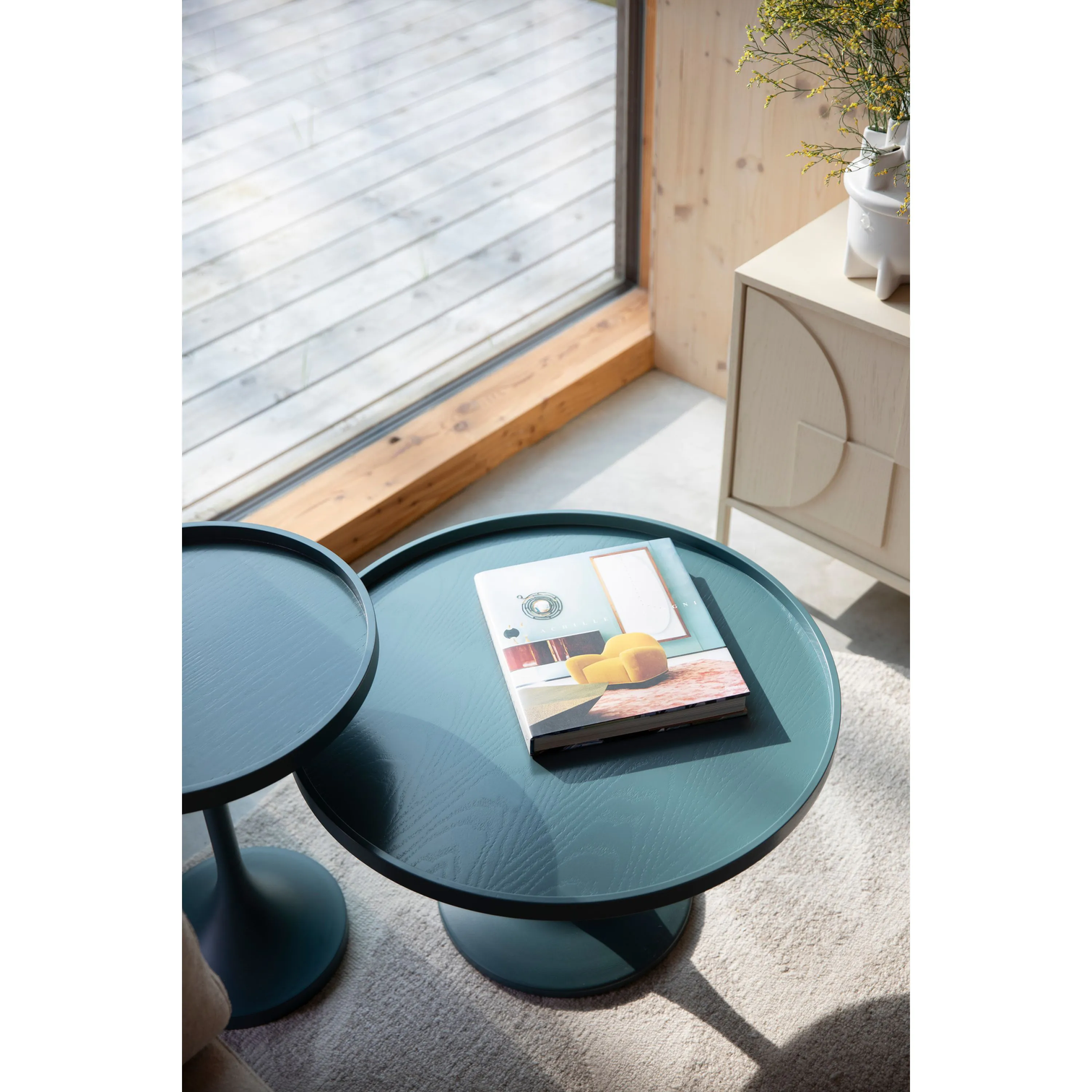 
Design Beistelltisch „Jason“ - Blau