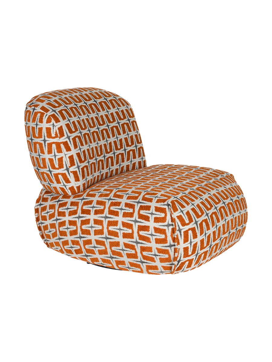 
Designer Lounge Chair "Ritz" - Beige / Orange