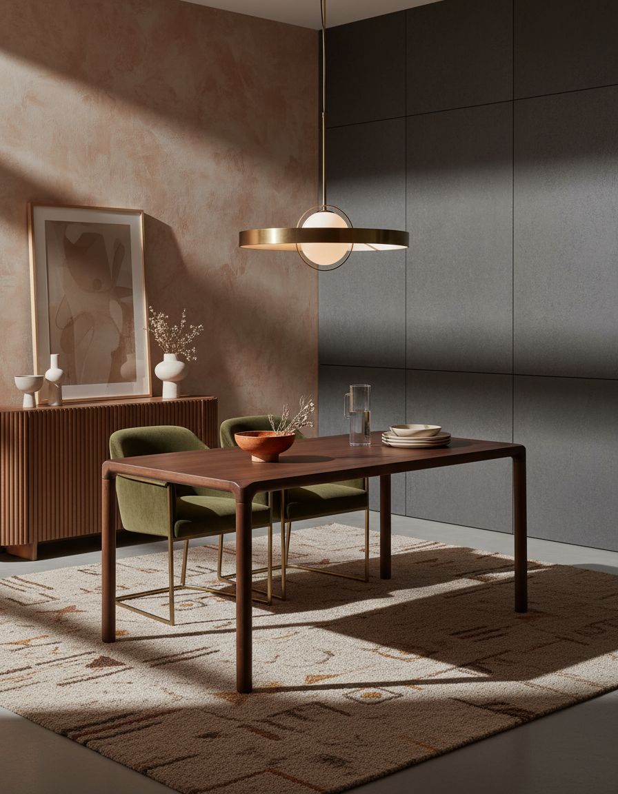 
Design dining table "Storm", various sizes - Nut tree / 180 x 90 cm