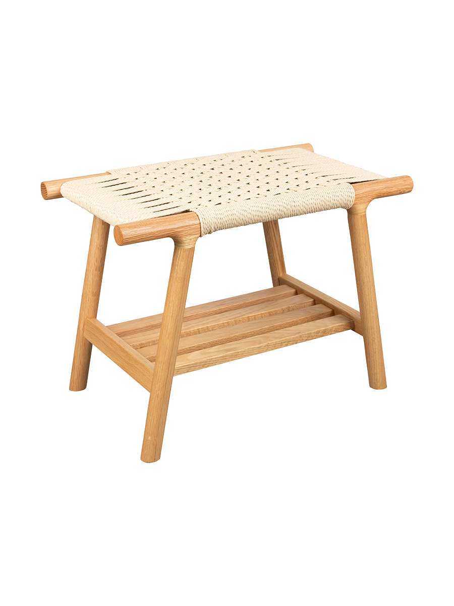 
Solid wood stool "Kintaro" made of oak wood - Natural