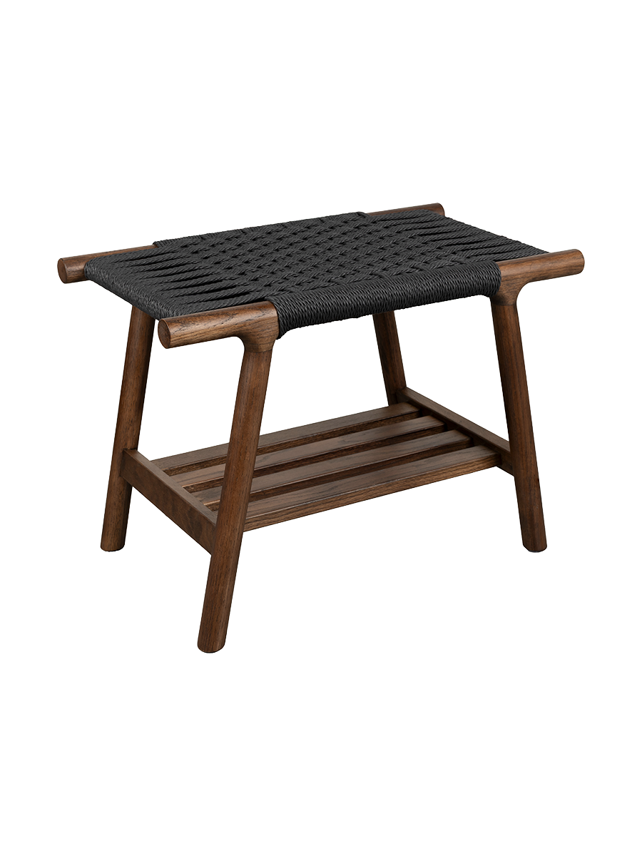 
Solid wood stool "Kintaro" made of oak wood - Nut tree