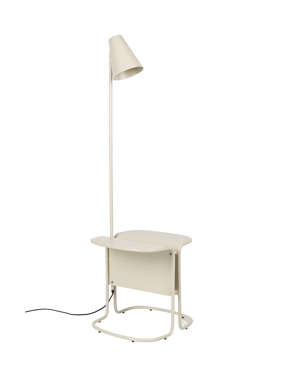 
Lampada da terra di design «Lustor» con tavolino integrato
