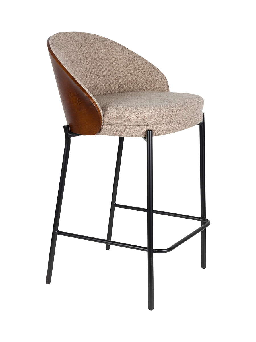 
Hochwertiger Design Barstuhl „Rodin“ - Beige/Braun