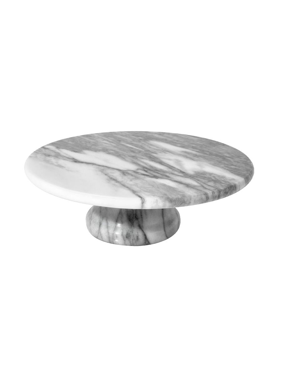 
Elegant Marble Cake Stand "Lamonte" - White