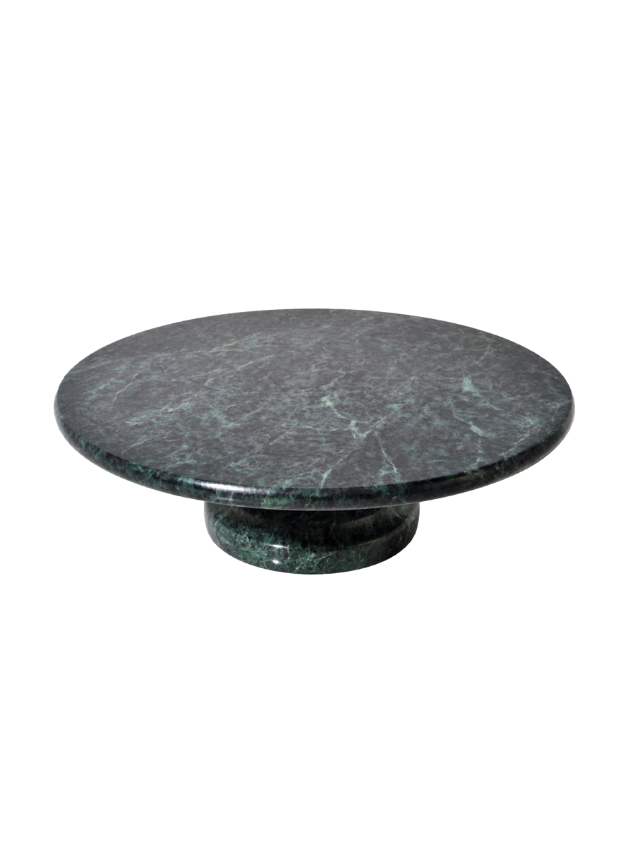 
Elegant Marble Cake Stand "Lamonte" - Dark green